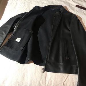 Men’s Armani collezioni leather jacket